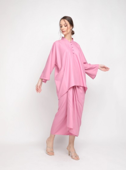 mandarin collar kaftan two-piece