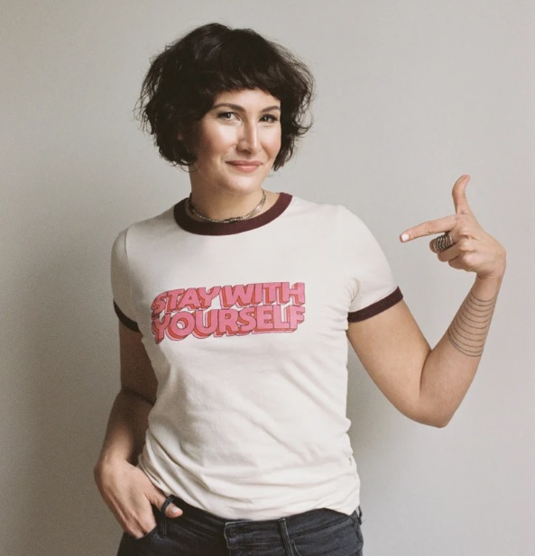 retro stay with yourself 70s style tee