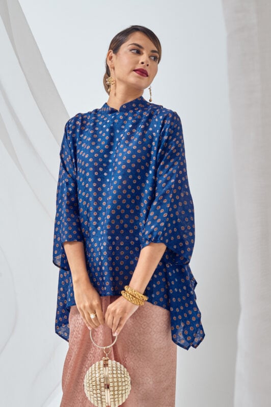 semi silk batik mod kurung with fishtail blouse