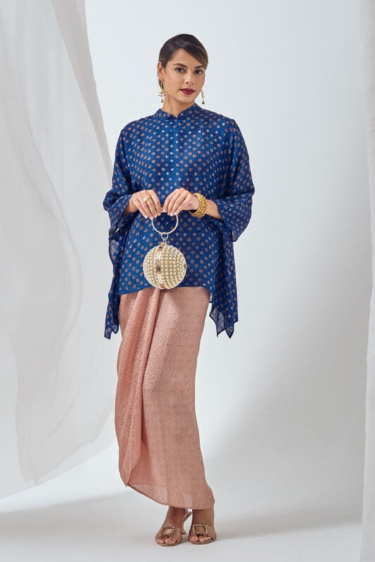 semi silk batik mod kurung with fishtail blouse