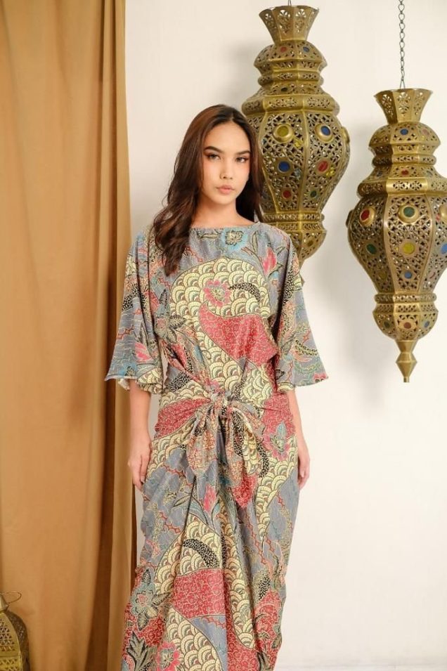 Dress batik outlet satin