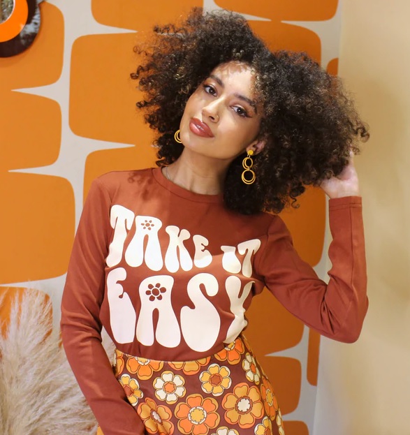 Funky Orange 70s Inspired Crop Top -   Crop tops, Cropped tube top,  70s inspired