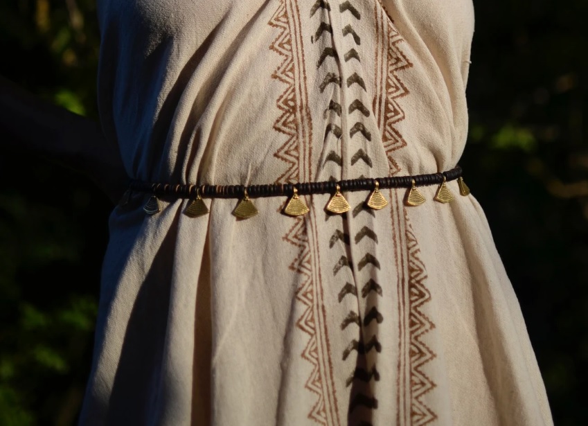 earthy tribal blockprint cotton dress // TribaliGitana