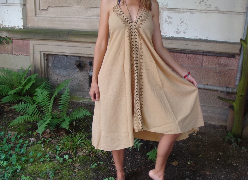 tribal block print summer dress // GulFlowerofLife