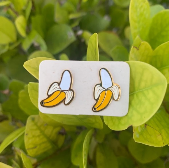 gold filled cool banana earrings // Designsbylulu7