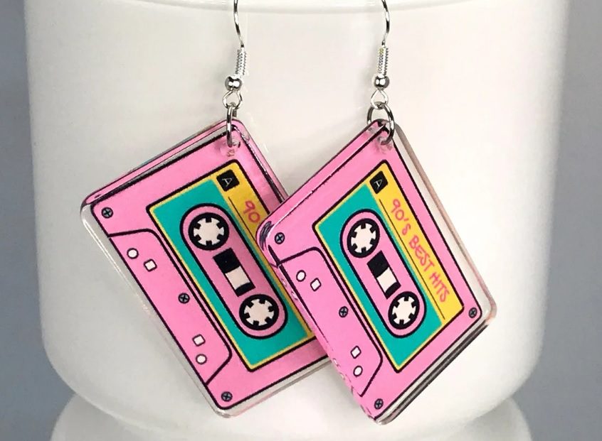 Retrowave Jewelry ~ Cassette Tape Earrings & Necklaces