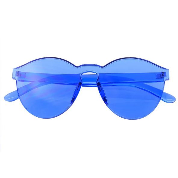 monoblock rimless blue eyewear // EmblemEyewearUS