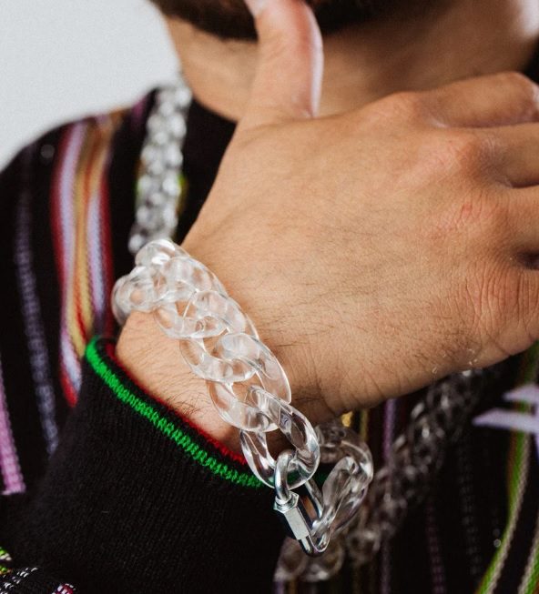 clear acrylic chain link bracelet