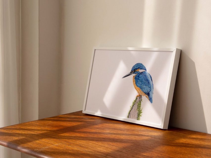 kingfisher bird fine art print // EmilyBriggsArt