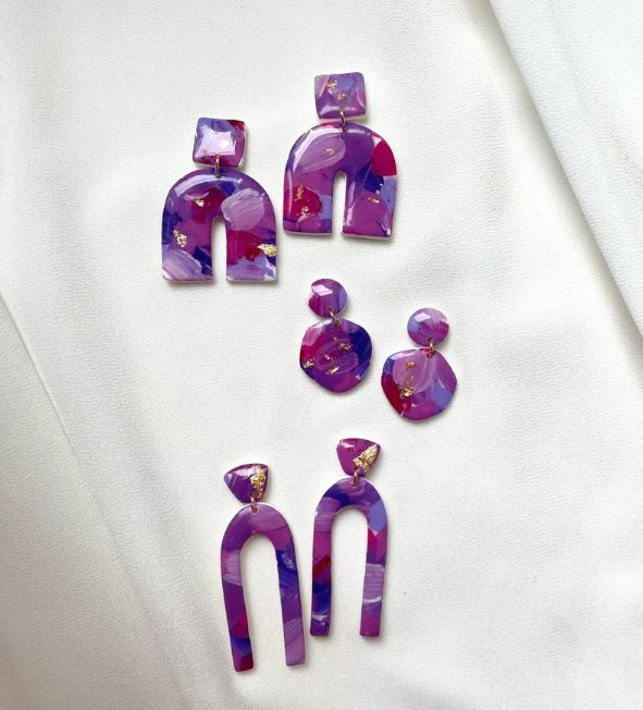 Color Statement Jewelry: Pretty Purple Earrings Inspo