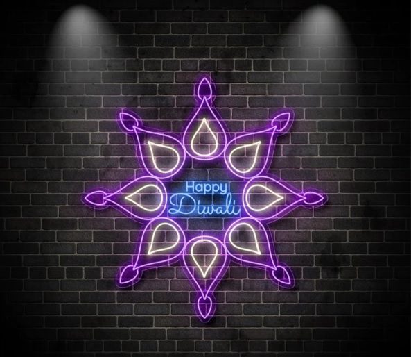 festive diwali LED neon light // MonsterNeons