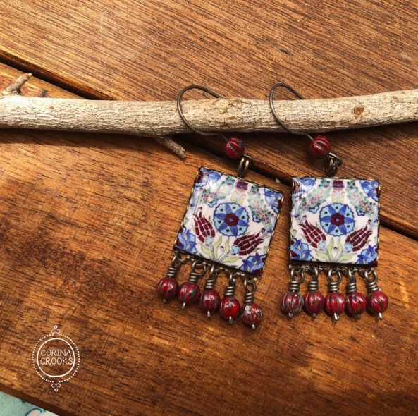 Vintage Historical Tile Earrings Jewelry Inspiration
