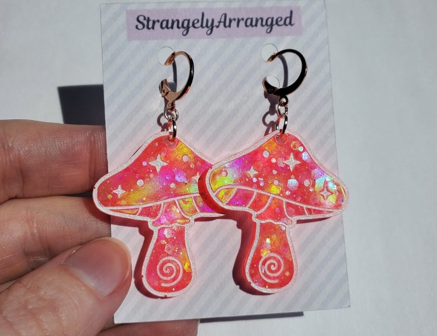 Nature-Inspired Earrings ~ Please Hang Mushrooms On Your Ears