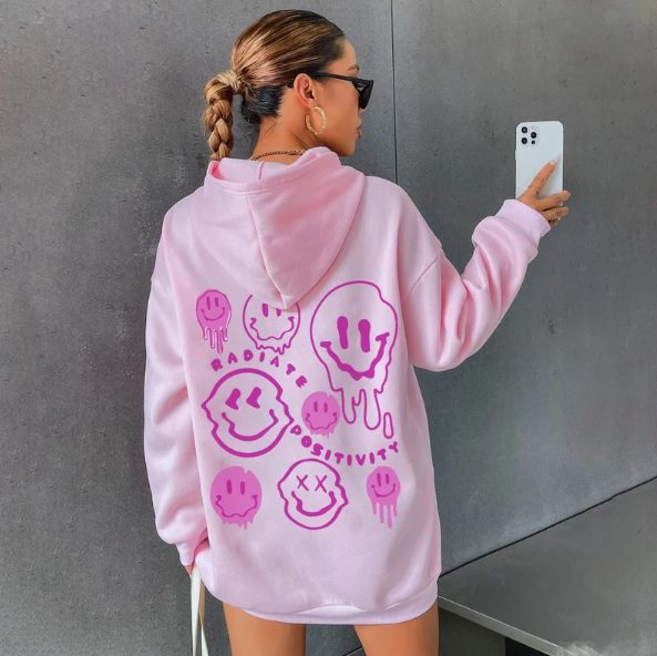 drippy smiley emoji hoodie // ShipHudaCo