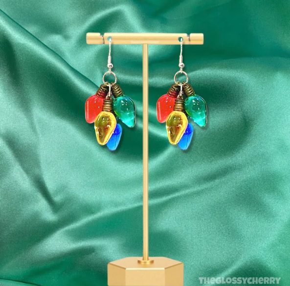 xmas party light earrings // theglossycherry