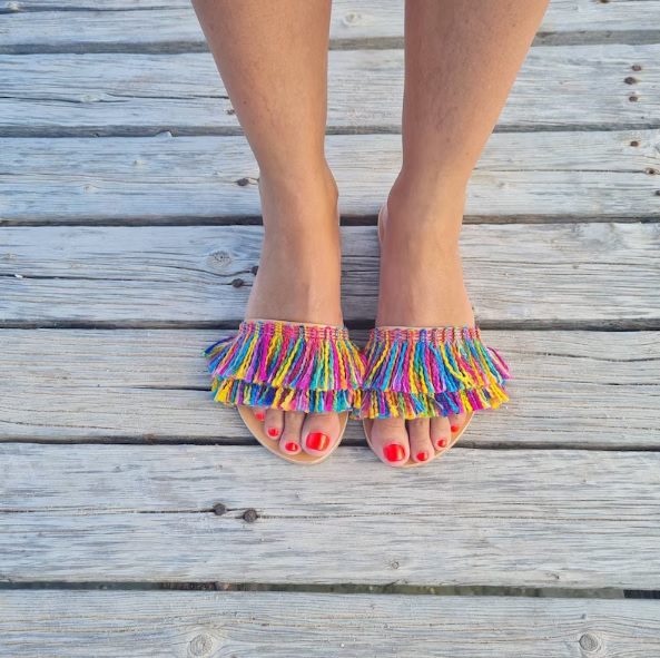 Embellished Beach Summer Sandal Game On Point