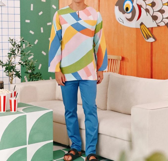 colorful geometric kurta top // pokoks.com