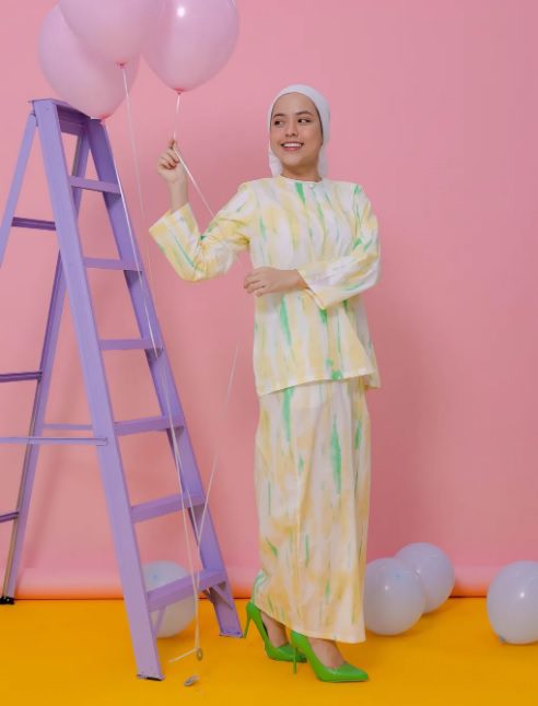 mint tie dye kurung set // Bayu Somerset