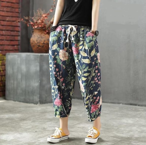 floral print comfy hippie pants // lethologicallp