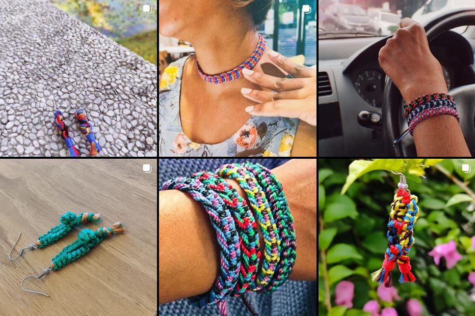macrame jewelry from FuzzyKnots // Check them out!
