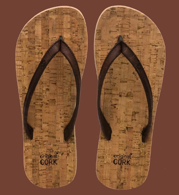 brown original cork flip flops // Original Cork Shop