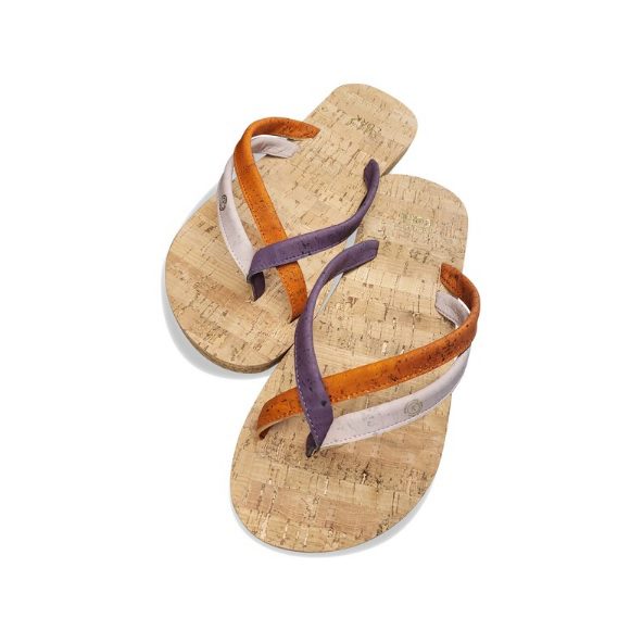 cork flip flops with 3 straps // Original Cork Shop
