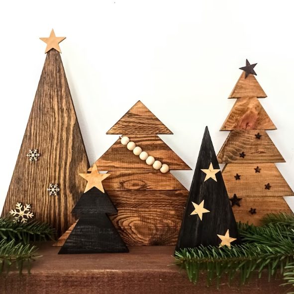 christmas wooden tree home decor // beARTwood