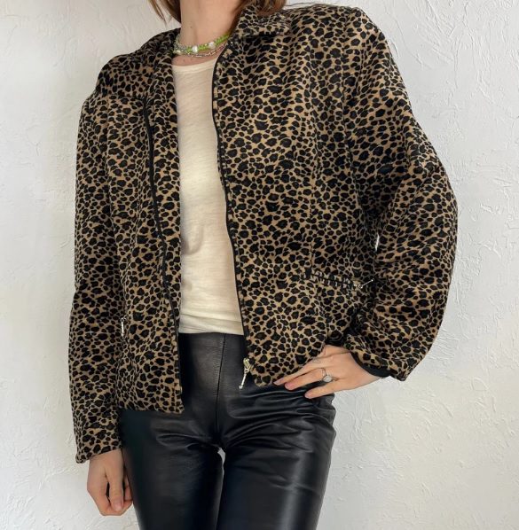 90s leopard print jacket // TheWildHoneyShop